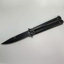 Нож бабочка черный 2-57