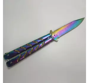 Нож бабочка радужная 22.5 см 4-35