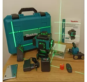 Лазерный уровень makita  Чёрно Зелёный Нивелир Профессиональный для строительных работ 3D-4D 16 линий