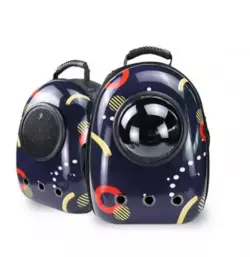 Космический рюкзак для переноски домашних животных CosmoPet с иллюминатором. Синий
