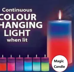 Восковая декоративная свеча Mood Magic с настоящим пламенем и LED подсветкой