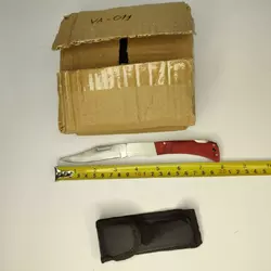 Складной нож с красной деревянной рукоятью 20СМ