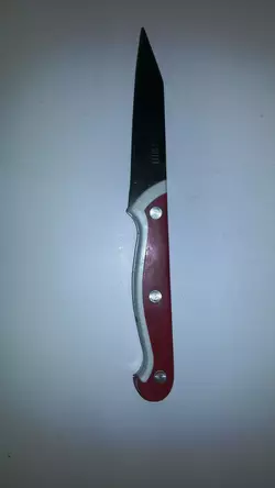 Нож металлический 20 см (красный)