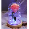 Роза в колбе с LED подсветкой 19 см