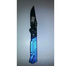 Нож раскладной синяя ручка