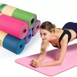 Коврик для йоги и фитнеса TPE (йога мат, каремат спортивный)