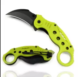 Складной карманный нож тактический нож  Karambit 18 см Зелено-желтый