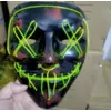 Светящаяся маска Неоновая маска - судный день, маска на хеловин Неоновая LED маска