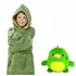 Детский Плед - худи толстовка халат с капюшоном и рукавами 3 в 1 Huggle Pets Hoodie зеленый
