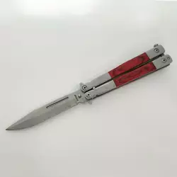 Нож бабочка бордовые ручки большой 4-44 22 см