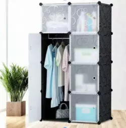 Пластиковый складной шкаф Storage Cube Cabinet «МР 28-51» черный