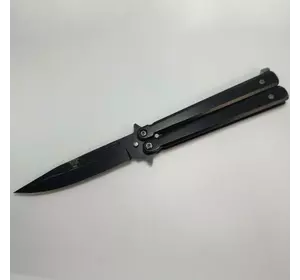 Нож бабочка черный маленький 4-20