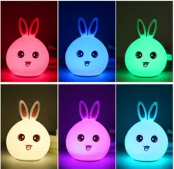 Оптом  Силиконовый ночник  лампа в виде кролика, креативный