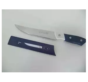 Нож кухонный металлический 26 см (бело-синий)