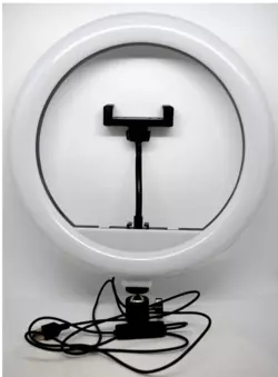 Кольцевая светодиодная Led лампа YQ   26 cm держателем для телефона и креплением под штатив