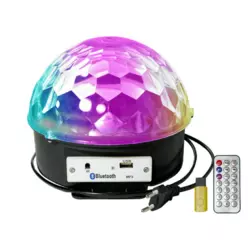 Дискошар LED с Блютузом, 9 Цветов, вращается под музыку