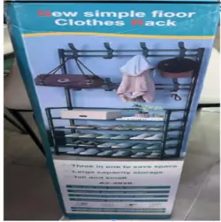 Вешалка для одежды с полками для обуви NEW simple floor clothes rack