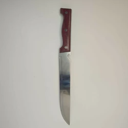 Нож кухонный 2 в 1 с открывалкой и  бордовой ручкой Salingen 35 см