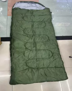 Спальный мешок на синтепоне 210 см. / Туристический спальник из плащевки олива.