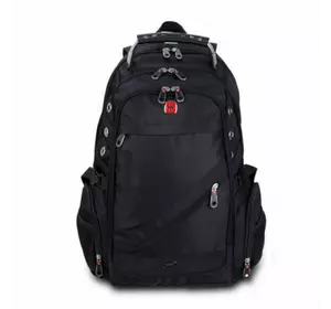 Городской рюкзак с разъемом USB Swiss 8810 black Водонепроницаемый Швейцарский рюкзак
