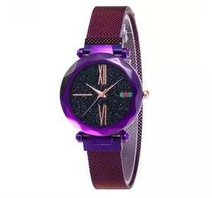 Женские часы Starry Sky Watch на магнитной застёжке Фиолетовые