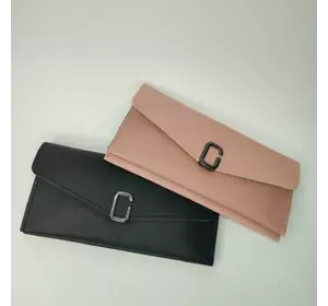 Изысканный женский кошелек из экокожи в классическом стиле: доступные цвета - черный и розовый