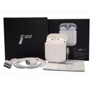 Беспроводные сенсорные наушники i100 TWS бинауральные Bluetooth 5.0 White