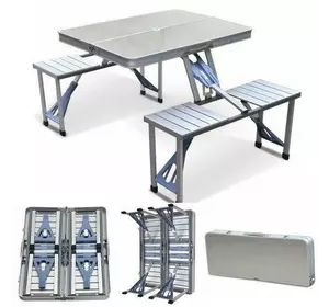 Раскладной стол и стулья Artist Hand Aluminum Folding Picnic Table with 4 Seats Portable Camping Table