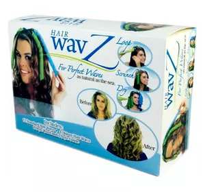 Волшебные спиральные бигуди Hair Wavz Хейр Вейвз для длинных волос 50 см 18 шт
