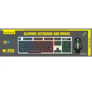 Проводная игровая клавиатура с подсветкой LED GAMING KEYBOARD + Мышь Linmony M-350