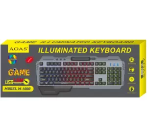 Игровая клавиатура с RGB подсветкой и поставкой для телефона AOASMODE L M-1000 USB (20)