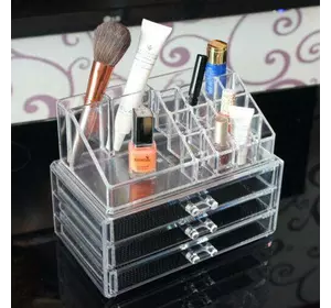 Косметичка Makeup Cosmetics Organizer Drawers Grids Display Storage Clear Acrylic