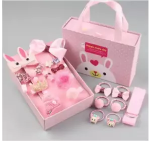Детский подарочный набор заколок Happy Every Day Розовый 18 шт