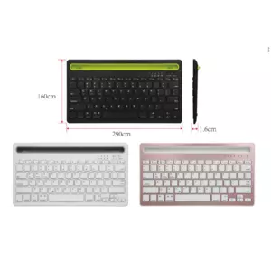 Беспроводная клавиатура с подставкой для планшета и телефона Bluetooth-клавіатура Sandy BK 230 Black (20)