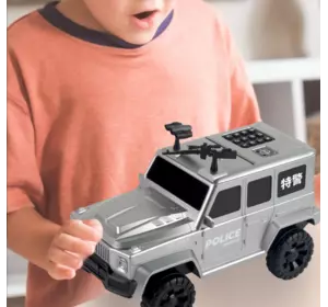 Детская машина сейф-копилка CASH TRUCK с кодовым замком и отпечатком пальца. Серый цвет