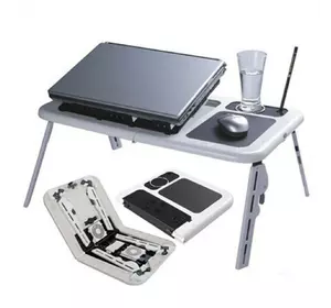 Складной столик для ноутбука с охлаждением E Table / Стол для ноутбука / Подставка для ноутбука