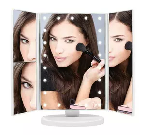 Зеркало тройное с подсветкой беспроводное Magic MakeUp Mirror сенсорное