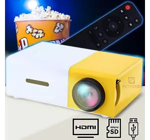 Проектор мультимедийный Проектор LED YG-300 для домашнего кинотеатра Мини портативный кинопроектор и видео