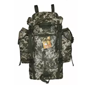 Туристический армейский крепкий рюкзак на 75 литров пиксель